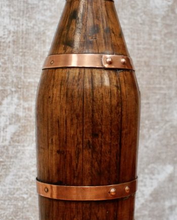 Antique French Oak Wine Bottle