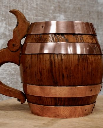 Antique Oak Beer Barrel Stein
