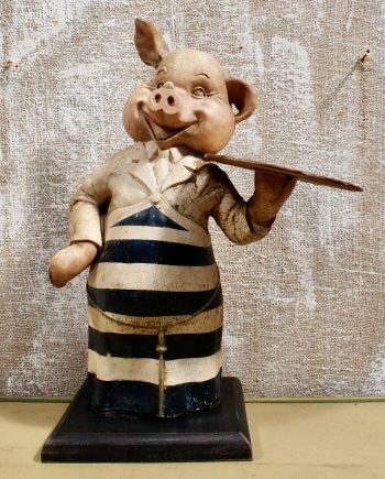 Antique Butchers Shop Advertising Pig