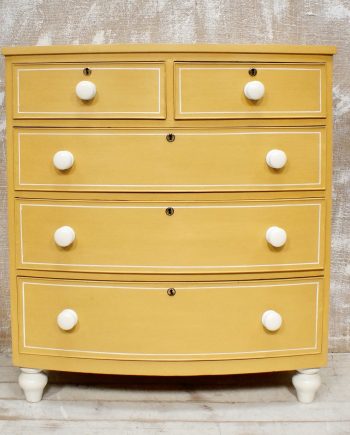 Victorian Bow Fronted Chest Of Drawers