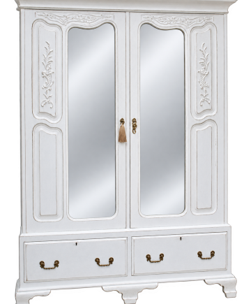 Edwardian Mahogany Double Wardrobe
